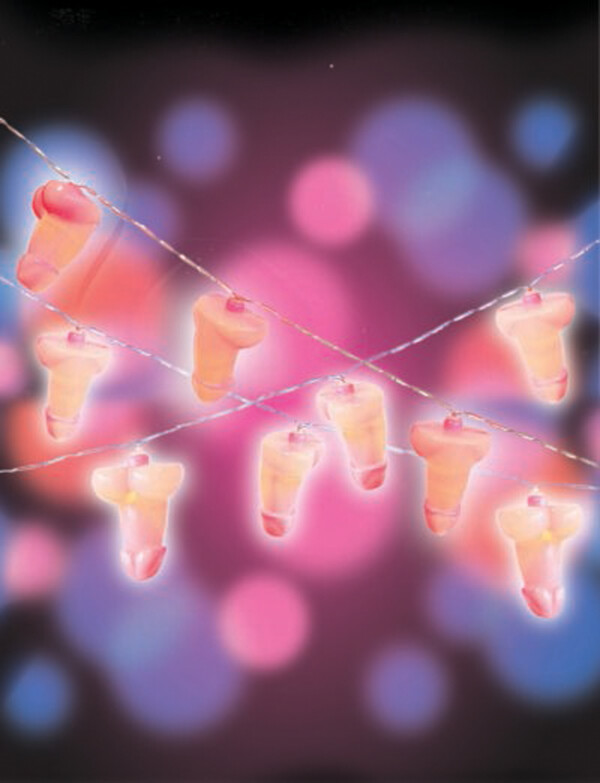 glitterati penis string lights 20 lights