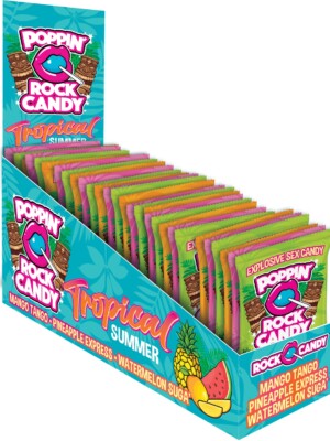 popping rock tropical summer 36 pk display mango tango pineapple express watermelon sugar