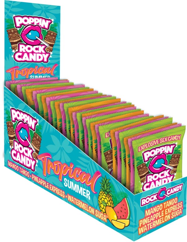 popping rock tropical summer 36 pk display mango tango pineapple express watermelon sugar