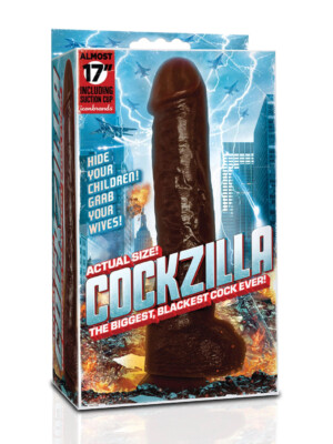 cockzilla massive nearly 17 inch realistic black colossal cock