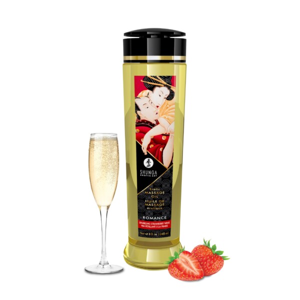 massage oils romance 8 fl. oz. sparkling strawberry wine