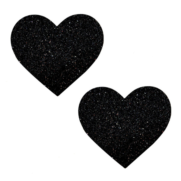 black malice glitter i heart u nipztix pasties