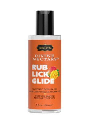 divine nectars flavored body glide tropical mango 5 fl oz. 150ml