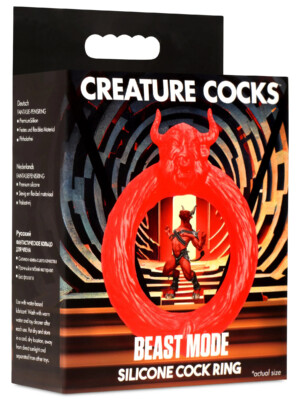 beast mode silicone cock ring red
