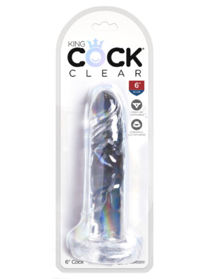 king cock clear 6 inch cock
