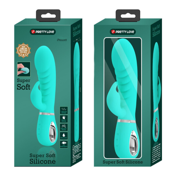 prescott super soft rabbit silicone vibrator vibrator teal prescott super soft rabbit silicone vibrator vibrator teal