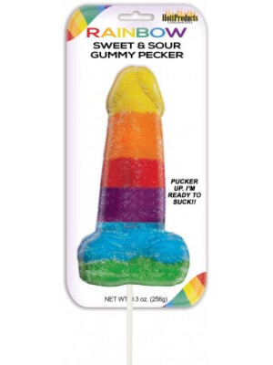 rainbow sweet & sour gummy pecker