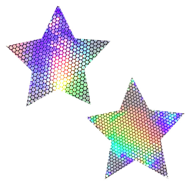 liquid party silver holographic starry nights nipztix pasties