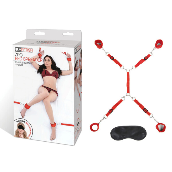 7 pc bed spreader red