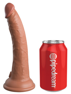 king cock elite comfy silicone body dock kit harness and 7 inch dildo tan