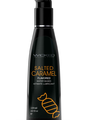 aqua salted caramel flavored water based intimate lubricant 4 fl. oz.