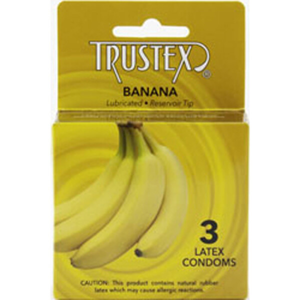 trustex flavored lubricated condoms 3 pack banana trustex flavored lubricated condoms 3 pack banana