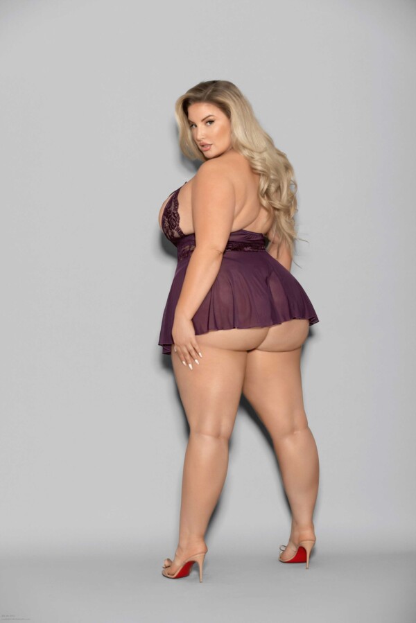 shorty babydoll queen size plum shorty babydoll queen size plum