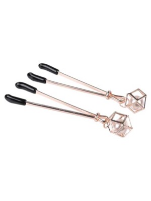 brat pearl nipple clips rose gold