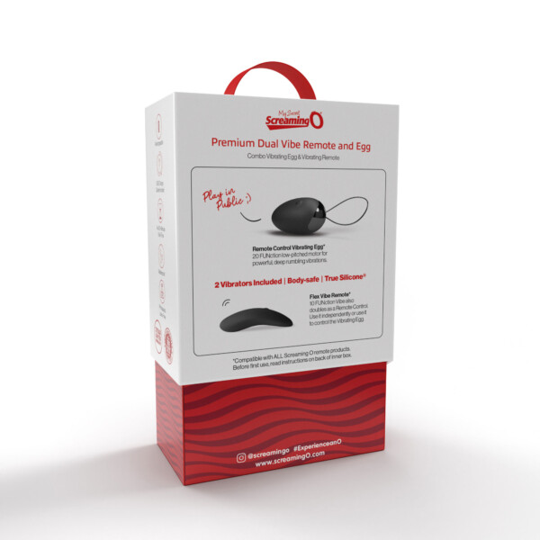 premium dual vibe remote and egg black