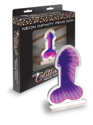 infinity penis light glitterati penis party purple