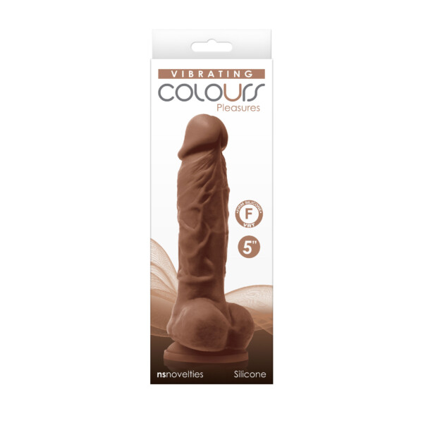 colours pleasures vibrating 5 inch dildo brown