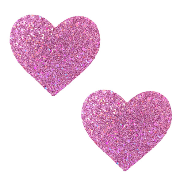 pegasus kisses iridescent pink glitter i heart u nipztix pasties