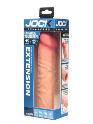 jock 1.5" silicone penis extension sleeve light