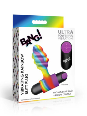 vibrating rainbow butt plug vibrating rainbow butt plug