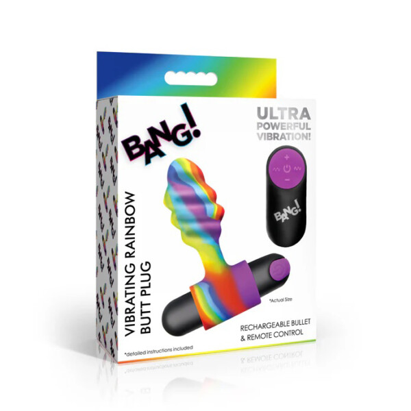 vibrating rainbow butt plug