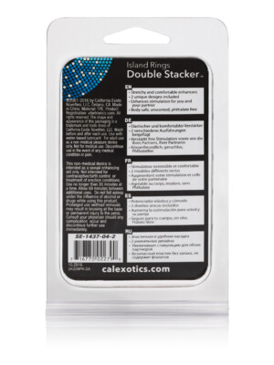 island rings double stacker pink