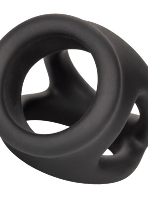 alpha liquid silicone dual cage and ring black ring black alpha liquid silicone dual cage and ring black ring black