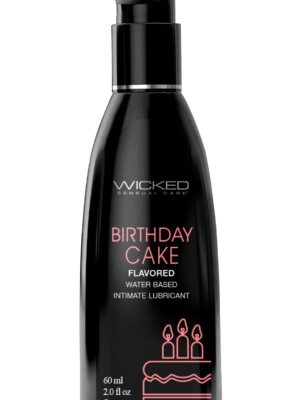 aqua birthday cake flavored water based intimate lubricant 2 fl. oz.