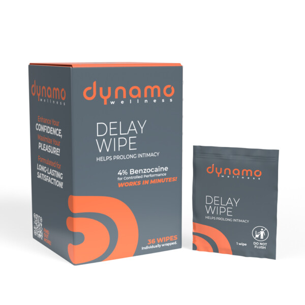 dynamo wellness delay wipe 4% 36 pack