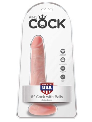 king cock 6 inch cock with balls light king cock 6 inch cock with balls light
