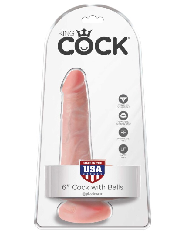 king cock 6 inch cock with balls light