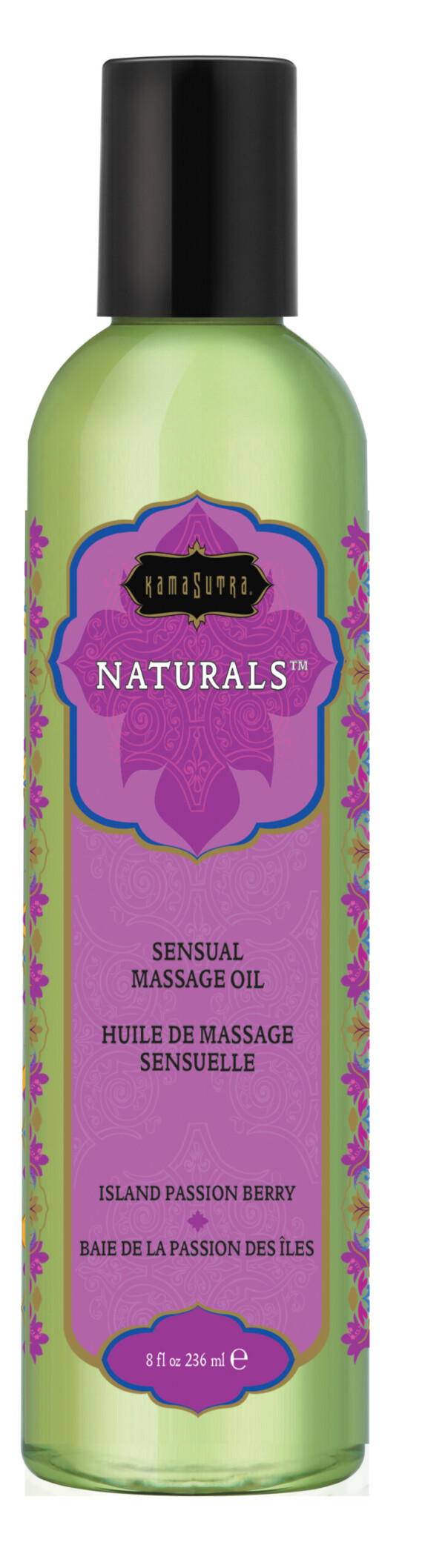 naturals massage oil island passion berry 8 fl. oz.