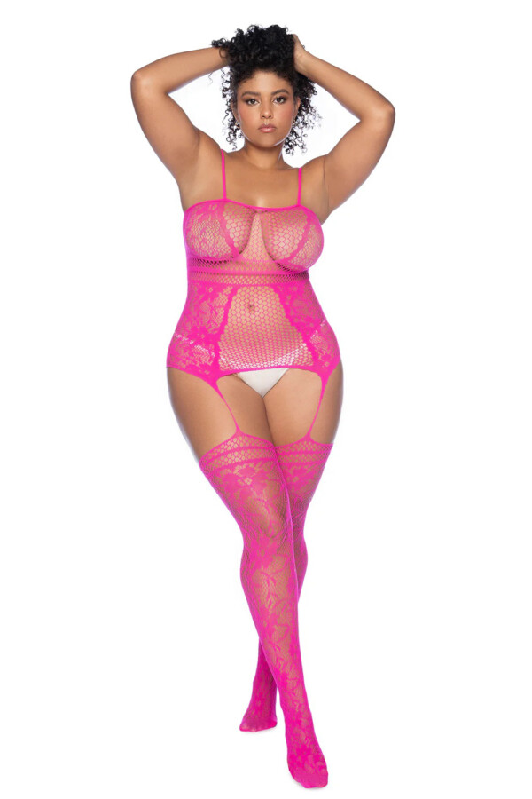 curvy aria fishnet body stocking x pink curvy aria fishnet body stocking x pink