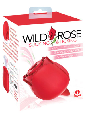 wild rose sucking and licking red