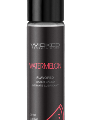 aqua watermelon flavored water based intimate lubricant 1 fl. oz.