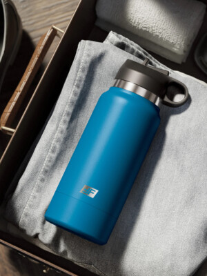 fuck flask private pleaser blue bottle light