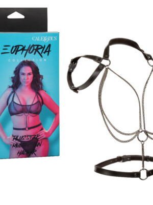 euphoria collection plus size multi chain halter black euphoria collection plus size multi chain halter black