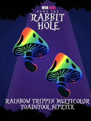 rainbow trippin' psychedelic toadstool nipple cover pasties