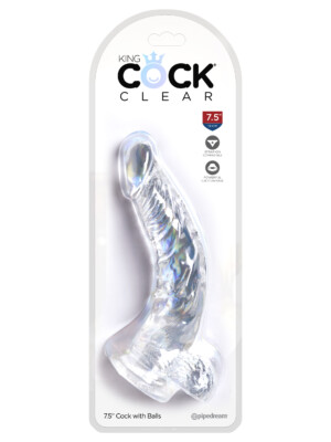 king cock clear 7.5 inch cock with balls