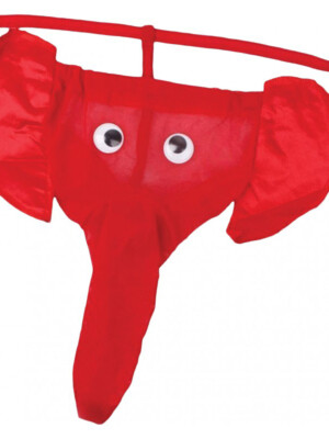 elephant thong red one size elephant thong red one size