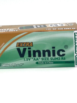 vinnic extra heavy duty aa batteries 40 pcs. box