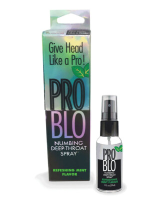 problo numbing deep throat spray refreshing mint 1 fl. oz.