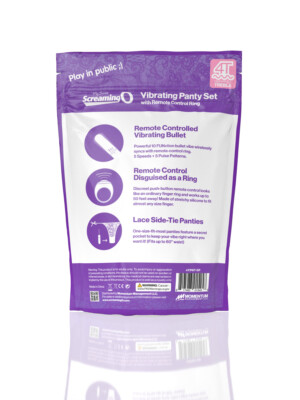 screaming o 4t vibrating panty set with remote control ring grape