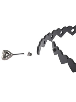 heart day collar black heart day collar black