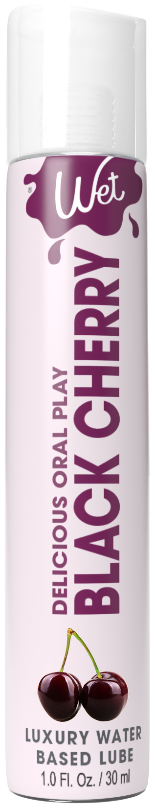 wet delicious oral play black cherry waterbase flavored lubricant 1 oz