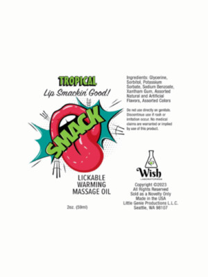 smack warming and lickable massage oil tropical 2 oz smack warming and lickable massage oil tropical 2 oz