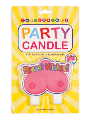 breast wishes boobie party candle