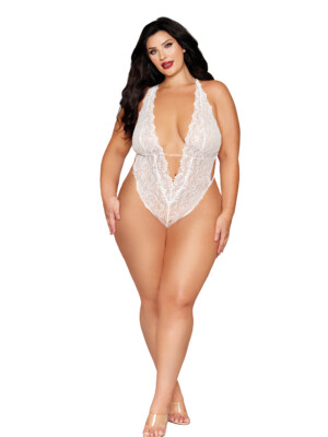 teddy and harness dmnd queen size white