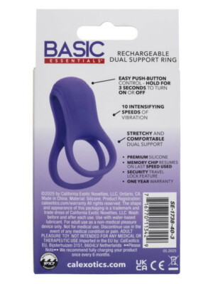 basic essential rechargeable dual support ring purple