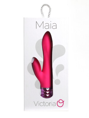 victoria crystal gem dual vibrator pink